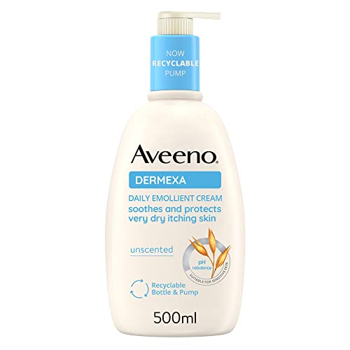 Aveeno Dermexa Daily Emollient Cream |Prebiotic Triple Oat Complex and Ceramides | 500 ml [Packaging may vary]