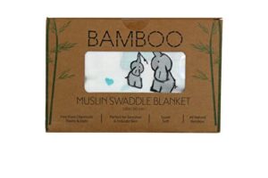 XL Unisex Premium Bamboo Baby Muslin Swaddle Blanket/Wrap - 120x120cm (47x47in) - 70% Bamboo / 30% Cotton : Lightweight