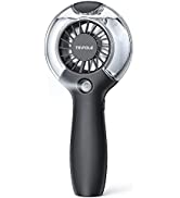 TriPole Handheld Fan, Hand Held Misting Fan [8-30Hrs] Portable Hand Fan with 3 Speeds, 55ml Hand ...