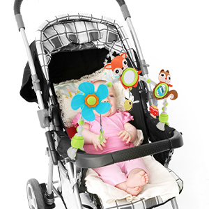 Easily attaches to strollers