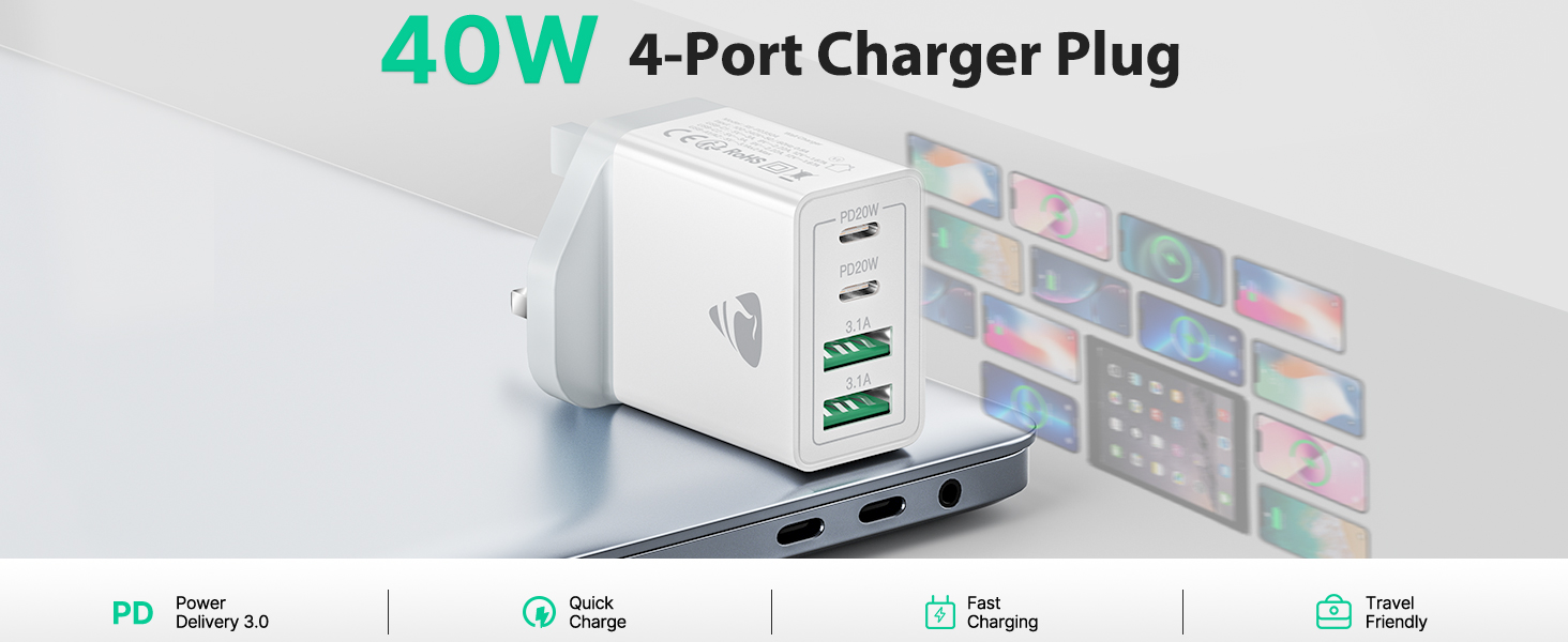 USB C Plug Fast Charge 40W USB C Charger Plug 