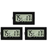 Thlevel 3PCS Digital Thermometer Hygrometer Mini Probe Thermometers Temperature Humidity Gauge Me...