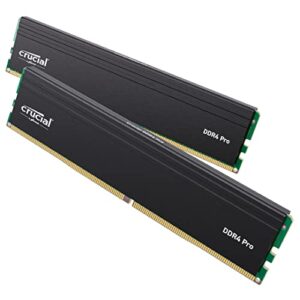 Crucial Pro RAM 32GB Kit (2x16GB) DDR4 3200MT/s (or 3000MT/s or 2666MT/s) Desktop Memory CP2K16G4DFRA32A
