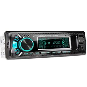 XOMAX XM-R266 Car stereo with Bluetooth Handsfree I Smartphone Charging Function via 2nd USB Port I Carbon Look I 7 LED Colours Adjustable I USB