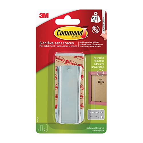 Command 17048 Metal Picture Nail (Size XL up to 3.6 Kg Capacity) Single Hooks and 4 Strips Large