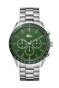 Lacoste Chronograph Quartz Watch for Men with Silver Stainless Steel Bracelet - 201108