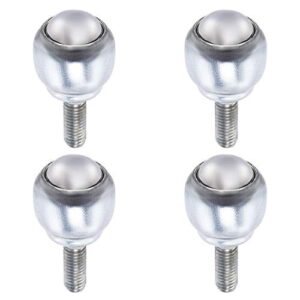 sourcing map Ball Transfer Bearing Unit 12mm 17Lbs Carbon Steel Bolt-fixing Type for Transmission Pack of 4