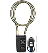 Tangxi Wireless Remote Control Password Alarm Lock IP55 waterproof Motorcycle Steel Cable Chain L...