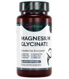 Natural Magnesium Glycinate 500mg Premium Quality Ideal Strength 100 Vegan Capsules Highest Bioavailability