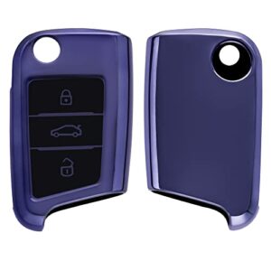 kwmobile Key Cover Compatible with VW Golf 7 MK7 - Deep Ocea