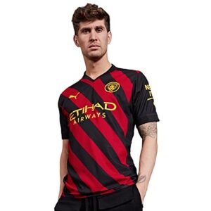 Manchester City Away Shirt 2022/23 Season - Replica - Mens - Black/Red