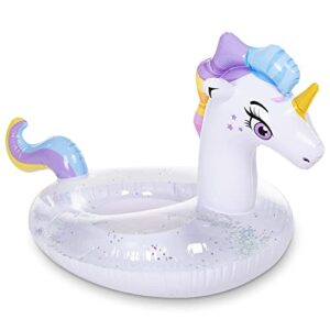JOYIN Inflatable Unicorn Pool Float with Glitters