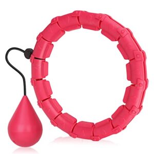 Smart Hula Hoop Fitness Hula Hoop with Ball Smart Hula Ring Hoops Weighted Hula Circle 24 Detachable Fitness Ring with 360 Degree Auto-Spinning Ball Gymnastics Adult Fitness