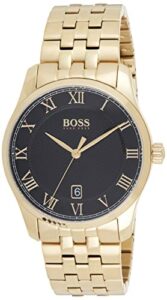 BOSS Analogue Quartz Watch for Men with Gold Coloured Stainless Steel Bracelet - 1513739