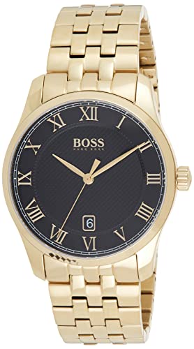 BOSS Analogue Quartz Watch for Men with Gold Coloured Stainless Steel Bracelet - 1513739