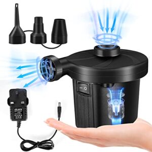 Nessuno ama Camping Electric Air Pump Can Be Quickly Inflated And Deflated - Three Inflatable Ports - Suitable For Inflatable Swimming Pools