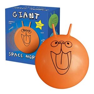 CKB Ltd Extra Large Giant Retro Space Hopper for Adults - Inflatable Includes Foot Pump Holds up to 100kg Extra Large 75cm - Orange