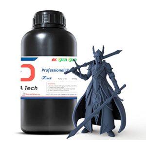 Siraya Tech Fast ABS-Like 3D Printer Resin 405nm UV-Curing Non-Brittle High Precision 3D Printing Liquid Standard Photopolymer Resin for LCD DLP 3D Printing (Navy Grey