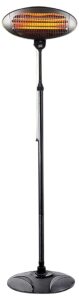 Ram® 2kW Outdoor Freestanding Electric Quartz Bulb Garden Patio Heaters - 3 Power Setting