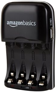 Amazon Basics 4 Slot Ni-MH AA & AAA Battery Charger With Indicator LEDs