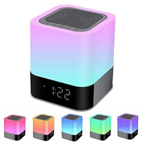 Bedside Lamp with Alarm Clock Bluetooth Speaker