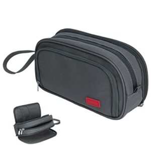 Zcassi Large Pencil Case Big Capacity Pen Pouch 4 Compartments Canvas Bag with Double Zippers and Holder for Teen Boys Girls School Students