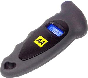 AA Digital Tyre Pressure Gauge AA1634 - Easy to Use on Cars Motorbikes Vans Bicycles - Backlit LCD Screen - 0-100 PSI/0-6.55 Ba