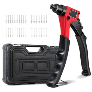 COSTWAY Rivet Gun Set with 200 Pcs Rivets and Case