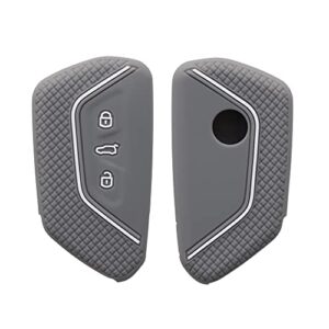 kwmobile Key Cover Compatible with VW Golf 8 - Grey/White