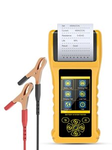 Car Battery Tester 12V 24V 30-1700 CCA Automotive Battery Load Tester Car Cranking and Charging System Scan Tool Digital Battery Alternator Analyzer with Printe