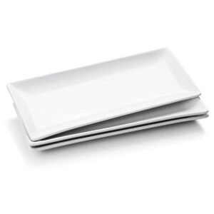 WishDeco Large Porcelain Rectangle Platters Set of 3