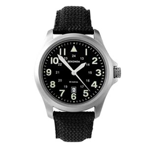 Sekonda Mens 43mm Wingman Pilot Style Watch with Date Window and Nylon Strap 50m Water Resista