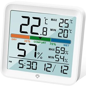 NOKLEAD Hygrometer Indoor Thermometer-Digital Room Humidity Gauge Accurate temperature Monitor Meter Max/Min Records