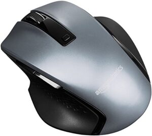 Amazon Basics Compact Ergonomic Wireless Mouse with Fast Scrolling - Silve