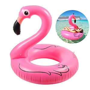Inflatable Pool Toys Ninonly Pink Flamingo Swimming Rubber Ring Lounge Swimming Pool Float Outdoor Party Beach Raft Toy great for both Adults and Kids