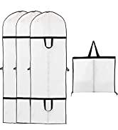 Niviy Dress Bags Covers Long, Garment Bags Cover Storage Bag with Zips Clothes Covers Dustproof W...