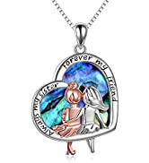 VONALA Sister Necklace, 925 Sterling Silver Heart Necklaces Jewellery Birthday Gifts for Women, E...