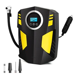 NetHong Portable Car Tyre Inflator Tyre Pump - 12V Electric Air Compressor Electric Car Air Pump for Car Tyres