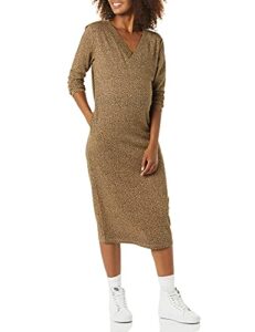 Amazon Essentials Women's Maternity V-Neck Relaxed Fit Sweatshirt Dress