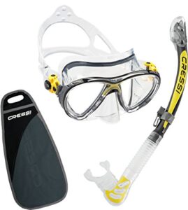Cressi Big Eyes Evolution Mask & Alpha Ultra Dry Snorkel - Dive Combo Set