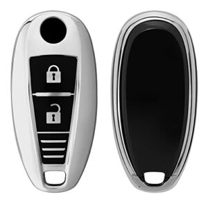 kwmobile Key Cover Compatible with Suzuki - Silver High Gloss