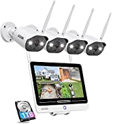 ZOSI 3MP Wireless CCTV Camera Systems,8CH 2K H.265+ Wireless NVR,4x 3MP Outdoor WiFi Camera with ...