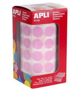 Apli Kids Roll of Stickers Round Ø 15 mm Pink