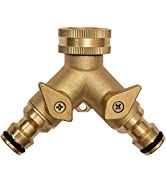 CZSYZCZS 2 Way Garden Hose Splitter,Garden Hose Splitter, Y Valve, 2-Way Tap Connector with Indiv...
