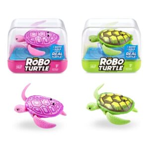 Robo Turtle Robotic Swimming Turtle (Green and Pink Turtles Included) electronic pet turtle