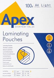 Fellowes Apex A4 Laminating Pouches