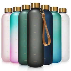 Opard 1 Litre Motivational Water Bottle with Time Markings to Drink