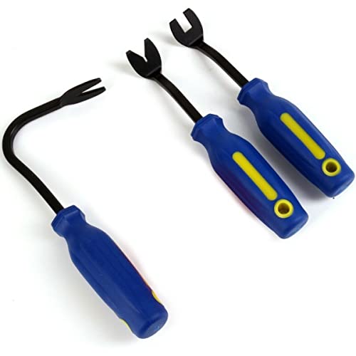 Dunnet Tools 3pcs Car Trim Removal Tools Upholstery Tool Door Panel Fastener-pin Pliers Puller Set Mechanic Tools Car Tools & Equipment Professional Diy Tool Set Car Tool Kit Pry Bar Se