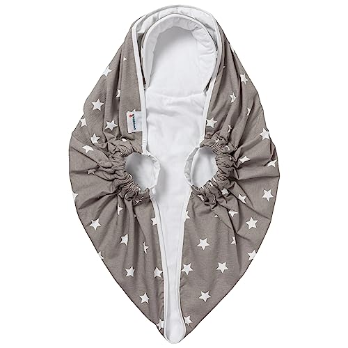 Baby Blanket - Cotton Car Seat Blanket for Baby Transfers - Baby Car Seat Blanket with Handles & Padded Head Support - Buggy Blanket & Car Seat Insert for 0-18 Months by Snugglebundl Baby Starligh
