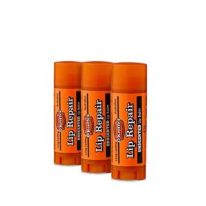 O'Keeffe's Lip Repair Unscented Lip Balm 4.2g (Pack of 3) White